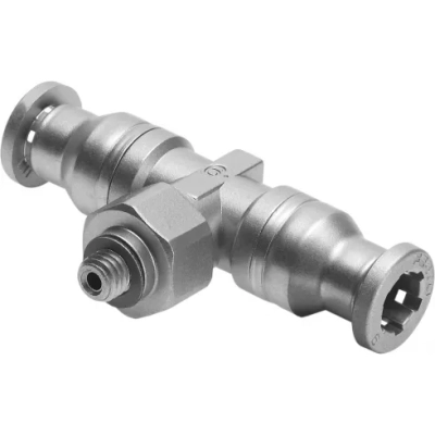 Тройник цанговый с резьбой Festo CRQST-M5-4 из нержавеющей стали