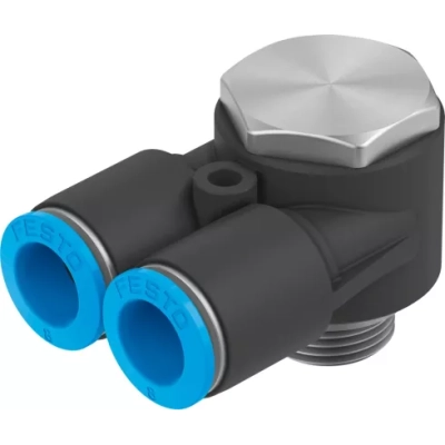 Тройник цанговый с резьбой угловой Festo QSYLV-G3/8-10