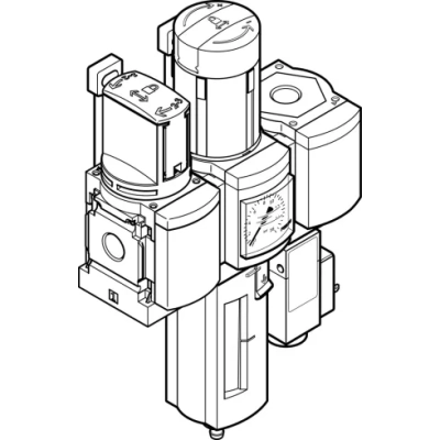 Блок подготовки воздуха, комбинация Festo MSB4-1/4:C3J2F3-WP