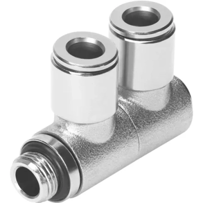 Тройник цанговый с резьбой поворотный Festo NPQM-LFK-G18-Q8-P10