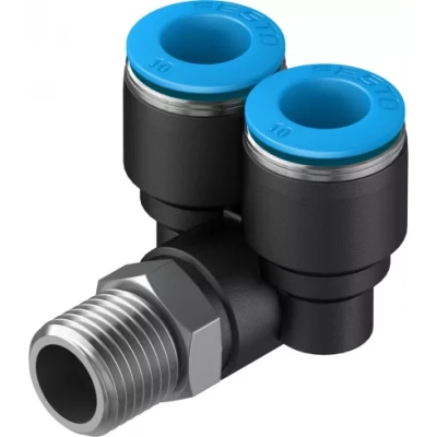 Тройник цанговый с резьбой угловой Festo QSYL-1/4-10